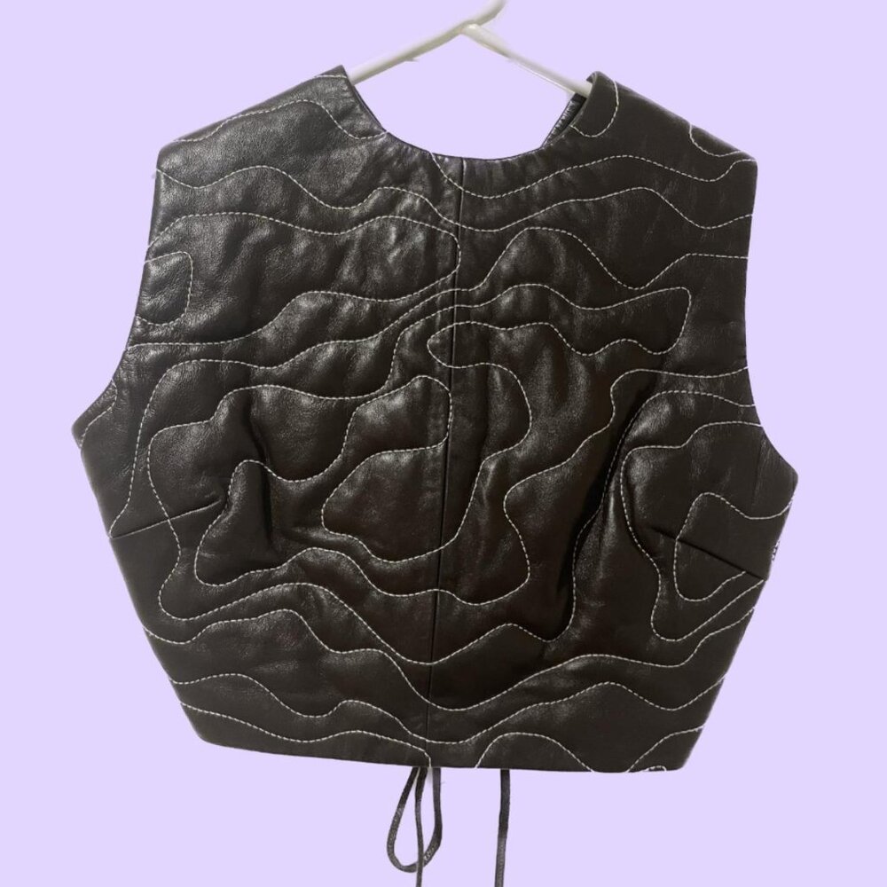 GANNI Leather Top